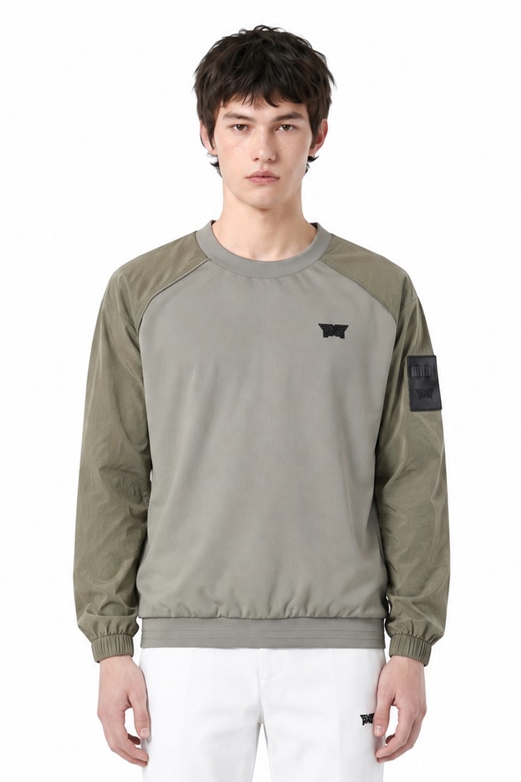 MEN GENO WOVEN HYBRID ROUND LONG SLEEVE PKFPM150805 BEIGE 상품 이미지 1