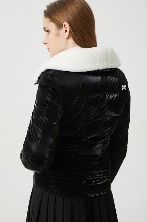 WOMEN WINTER FLEECE COLLAR DOWN JUMPER