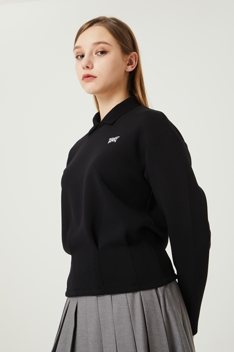 WOMENS COLLAR LS T-SHIRT