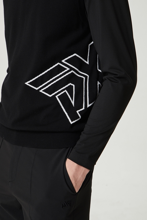 BIG LOGO ROUND KNIT VEST