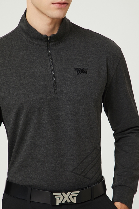 BIG LOGO HALF ZIP LONG SLEEVE T-SHIRT