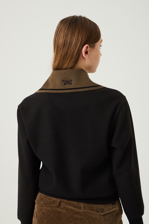 WOMEN WINTER WIDE COLLAR LS T-SHIRT