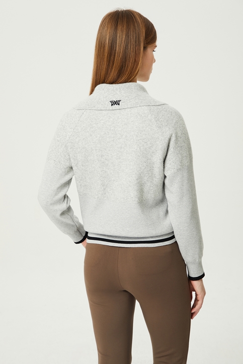 WOMEN WINTER WINDPROOF WIDE COLLAR SWEATER