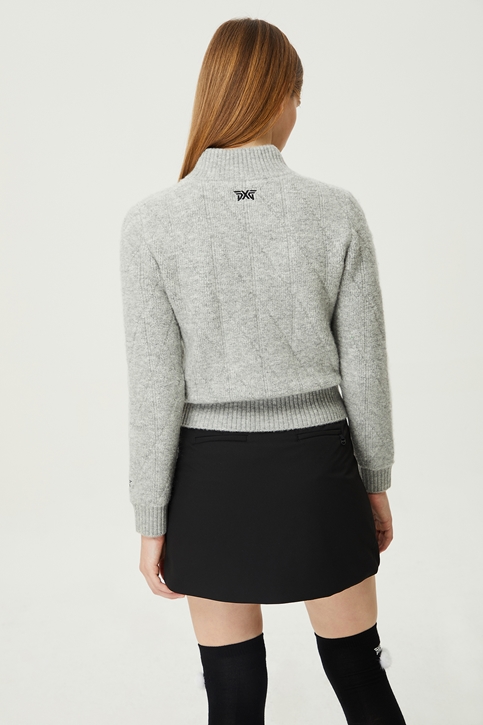WOMEN WINTER FULL ZIP-UP KNIT CARDIGAN