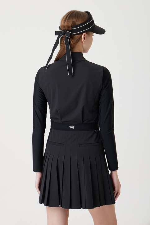 WOMEN WOVEN MIX LONG-SLEEVE ONE-PIECE