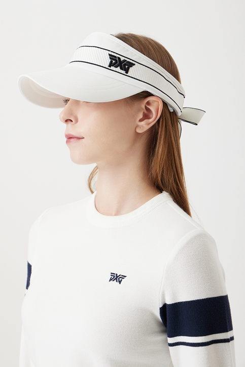 WOMENS WIDE RIBBON VISOR