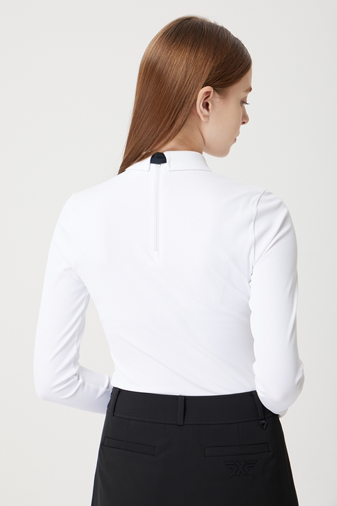 WOMEN SCARF COLLAR LONG-SLEEVE