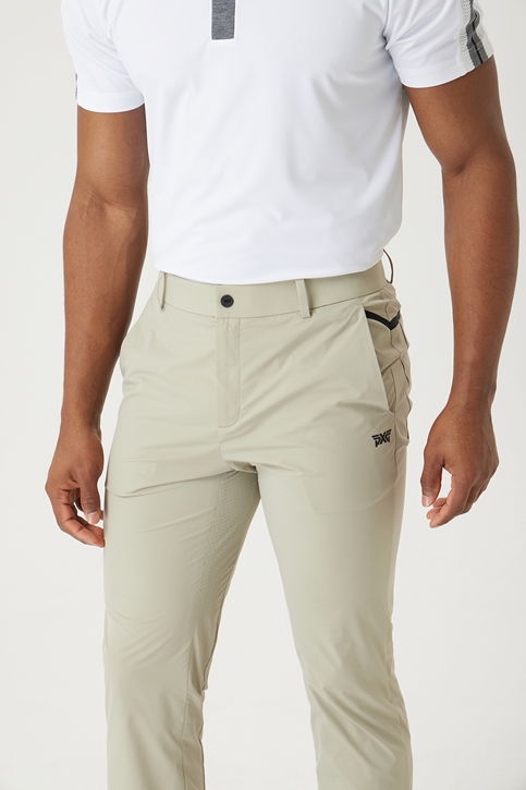 SUMMER COLOR POINT PERFORATED PANTS