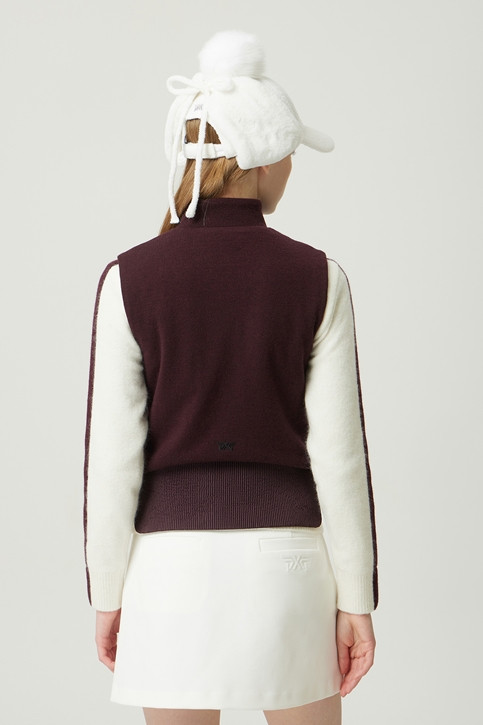 WOMEN WINTER KNIT HYBRID DOWN VEST