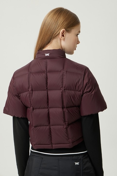 WOMEN WINTER CROPPED DOWN VEST