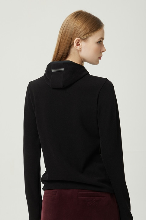 WOMEN WINTER MINI HOOD LONG-SLEEVE