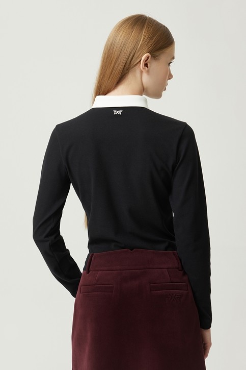 WOMEN WINTER LAYERED COLLAR LONG-SLEEVE