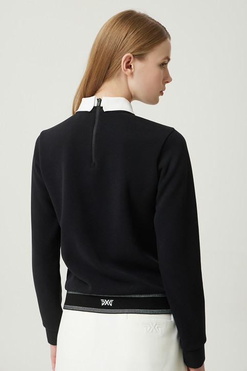 WOMEN WINTER BACK ZIP COLLAR LONG-SLEEVE