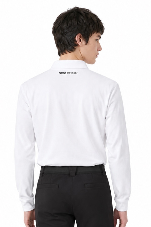 MEN ESSENTITAL BRUSHED COLLAR LONG SLEEVE PKFCM211101 WHITE 상품 이미지 2