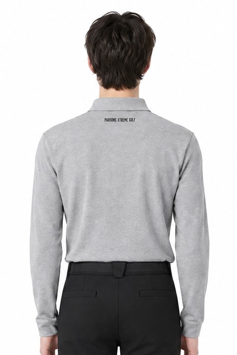 MEN ESSENTITAL BRUSHED COLLAR LONG SLEEVE PKFCM211112 M/GREY 상품 이미지 2