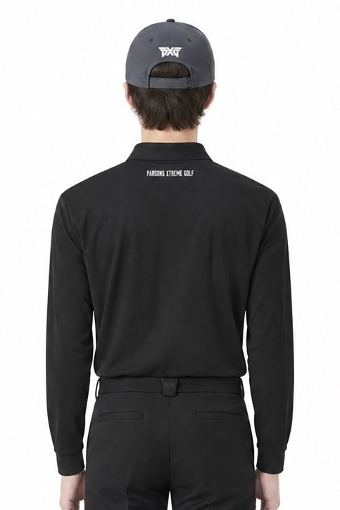 MEN ESSENTITAL BRUSHED COLLAR LONG SLEEVE PKFCM211121 BLACK 상품 이미지 2