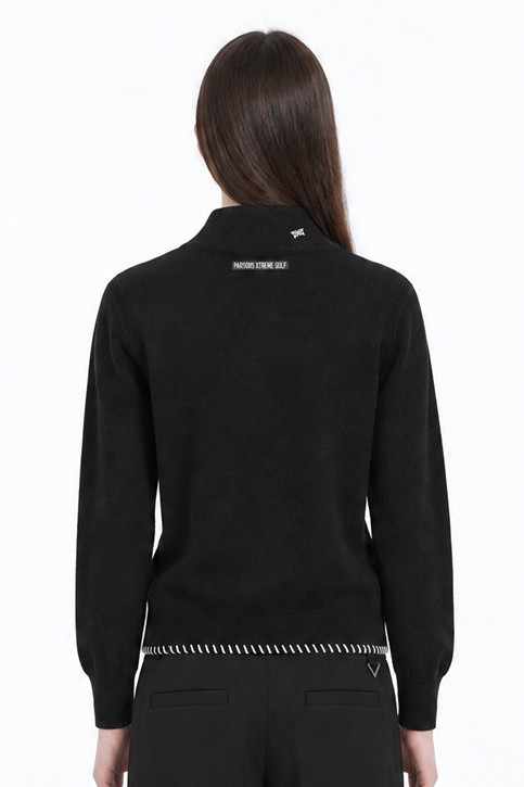 WOMEN CASHMERE SWEATER PKFCW410921 BLACK 상품 이미지 2