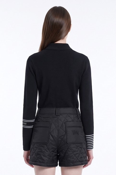 WOMEN SLEEVE DETAIL LONG SLEEVE PKFPW211021 BLACK 상품 이미지 2
