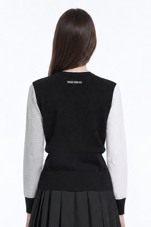 WOMEN TEXTURE MIX SWEATER PKFPW410421 BLACK 상품 이미지 2