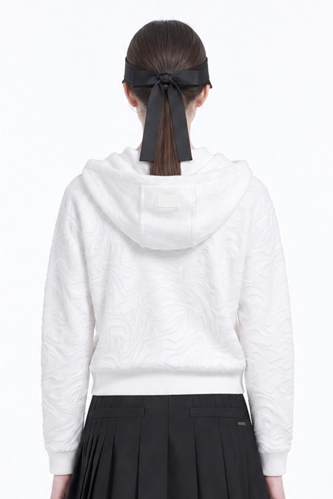 WOMEN DAMASCUS ZIP-UP CARDIGAN PKFPW430601 WHITE 상품 이미지 2