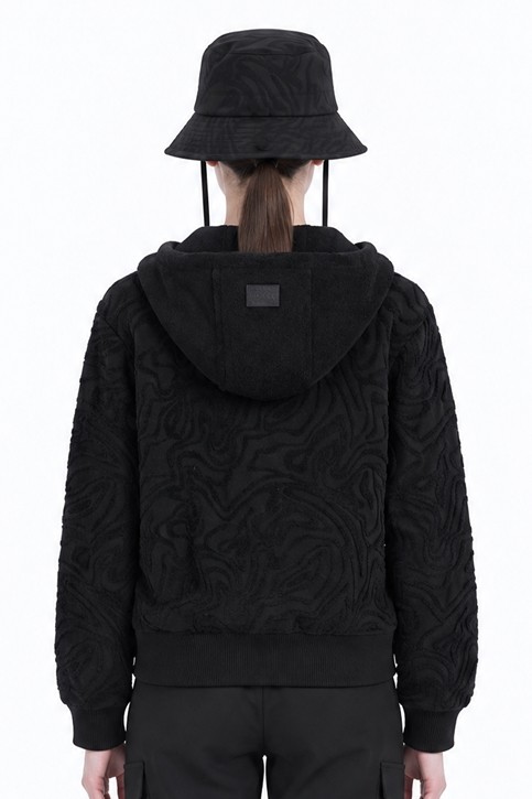WOMEN DAMASCUS ZIP-UP CARDIGAN PKFPW430621 BLACK 상품 이미지 2
