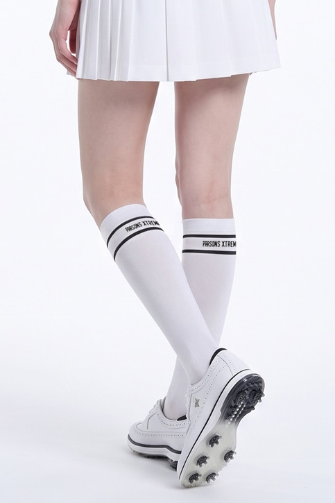 WOMEN STRIPE POINT KNEE SOCKS PKFPW880601 WHITE 상품 이미지 2