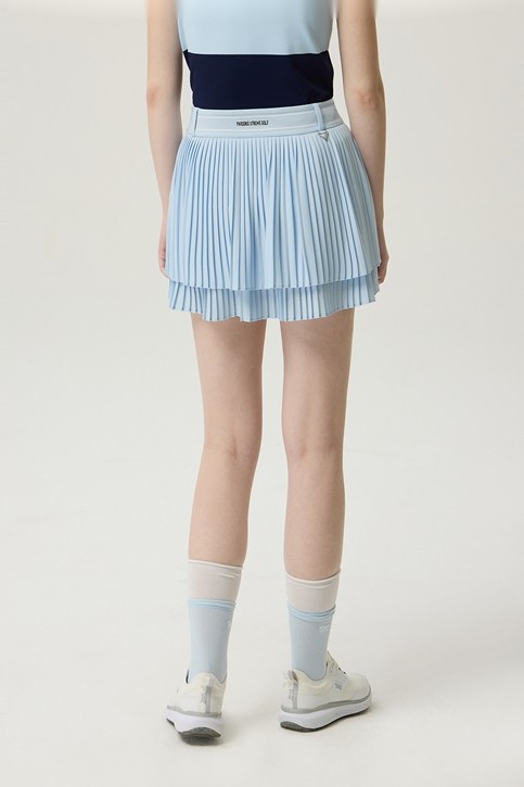 WOMEN WRAP PLEATED SKIRT