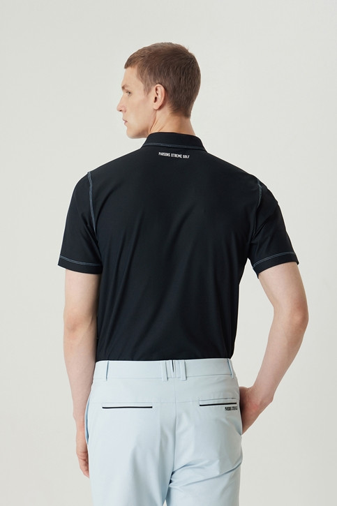 MEN STITCH POINT COLLAR SHORT SLEEVE