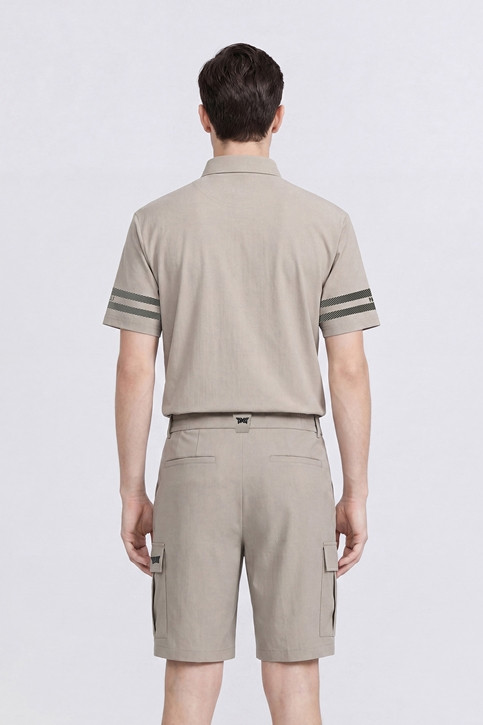 MEN NEW TEXTURED COOLING COLLAR SHORT SLEEVE