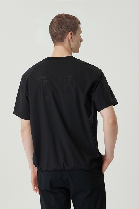 MEN ROUND NECK SHORT SLEEVE ANORAK JACKET