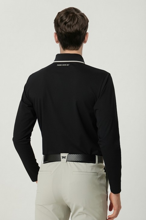 MEN KNITTED NECK COLLAR LONG SLEEVE