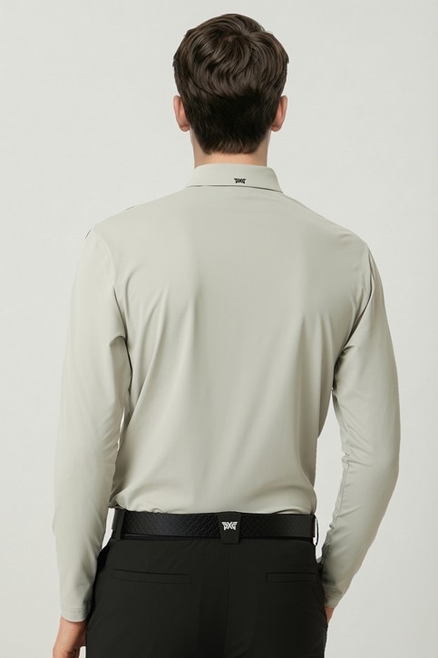 MEN COLOR BLOCKED COLLAR LONG SLEEVE