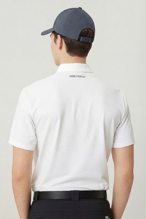 MEN NEW TEXTURED COLLAR SHORT SLEEVE