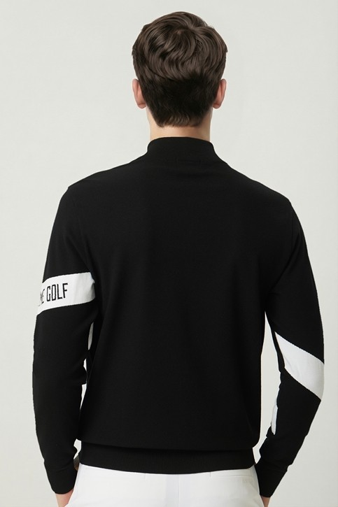 MEN HALF ZIP-UP SWEATER