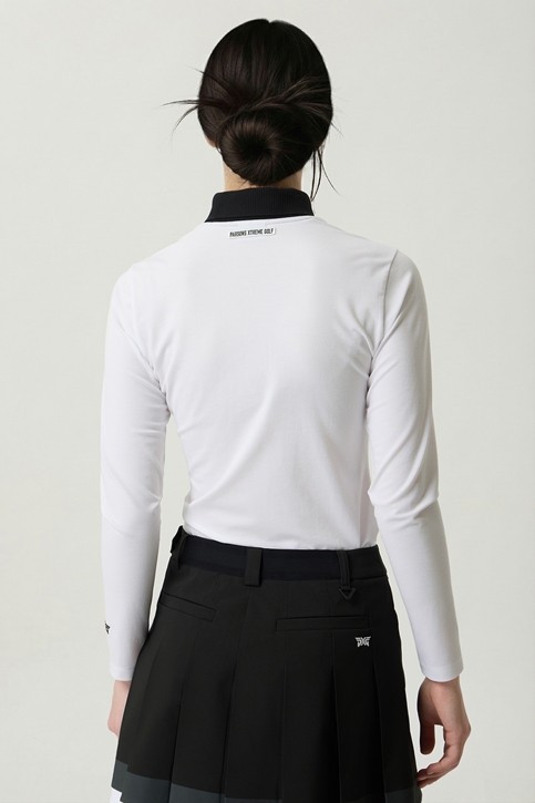 WOMEN LOGO POINT COLLARED LONG SLEEVE