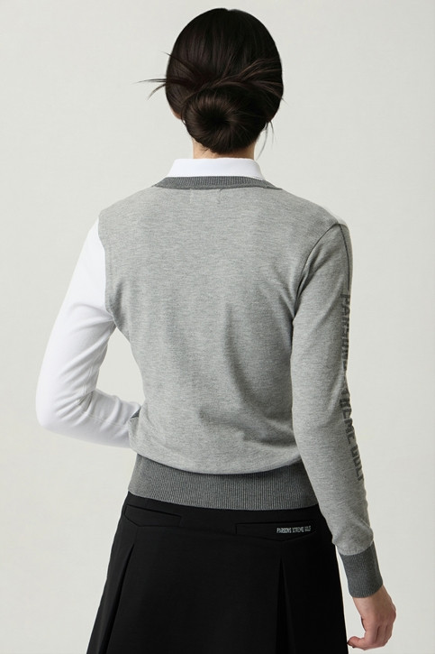 WOMEN V-NECK KNIT CARDIGAN