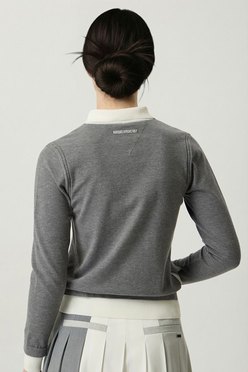 WOMEN FAKE LAYERED SWEATER