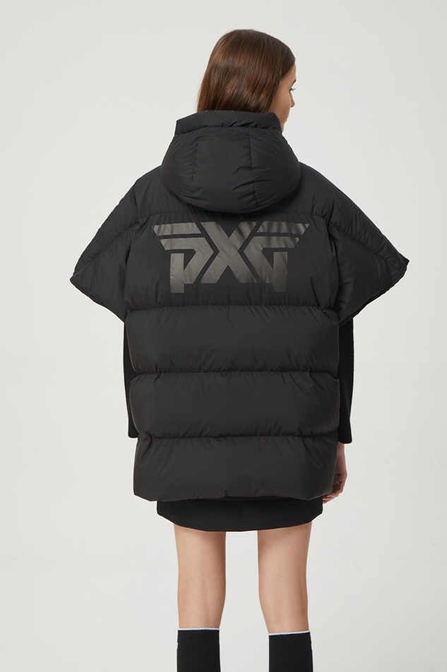 HOODED DOWN PUFFER CAPE