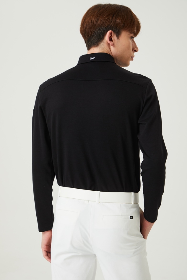 BUTTON DOWN COLLAR LS T-SHIRT