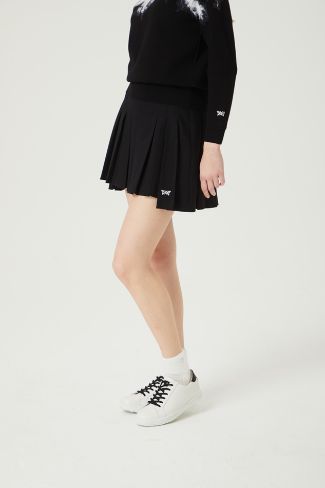 WOMENS PLAIN PLEATED SKIRT