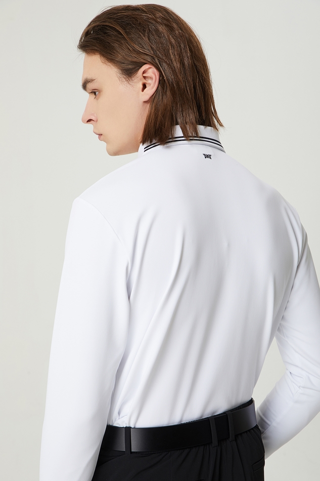ESSENTIAL SOLID COLLAR LONG SLEEVE T-SHIRT
