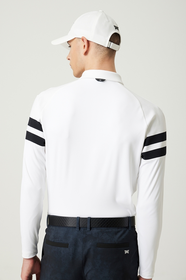 KNITTED POINT COLLAR LONG-SLEEVE