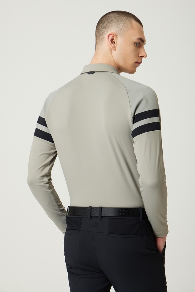 KNITTED POINT COLLAR LONG-SLEEVE