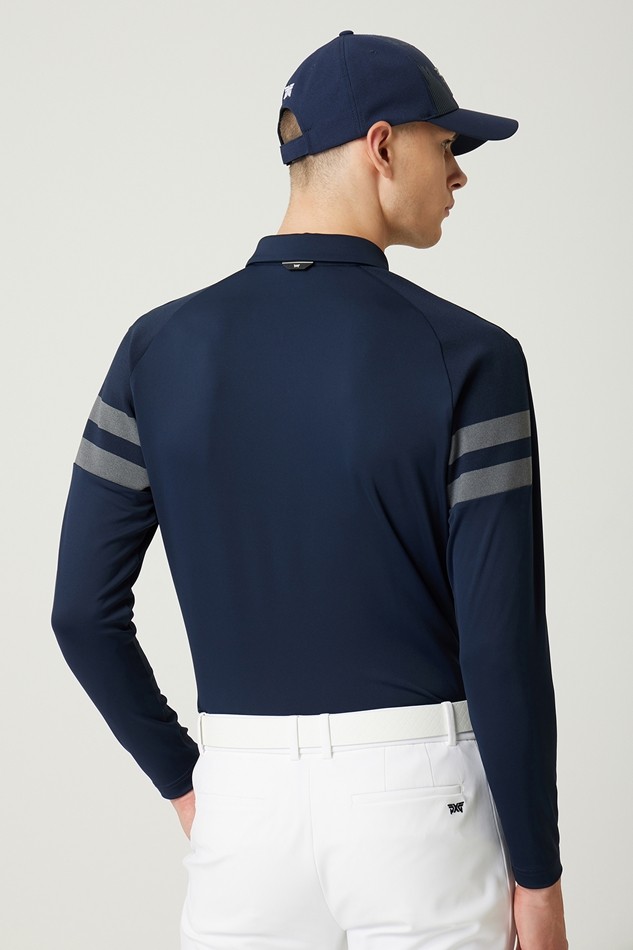 KNITTED POINT COLLAR LONG-SLEEVE