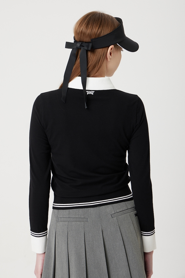 WOMEN COLLARED POINT SWEATER