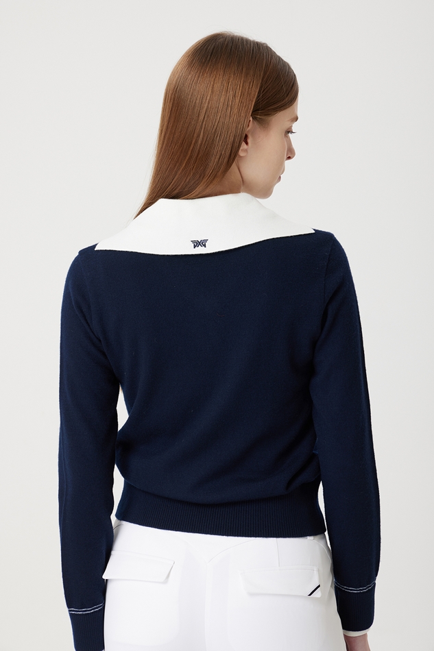WOMEN COLOR POINT SWEATER