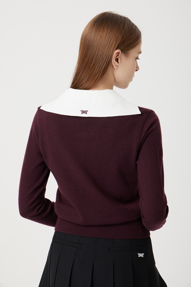 WOMEN COLOR POINT SWEATER