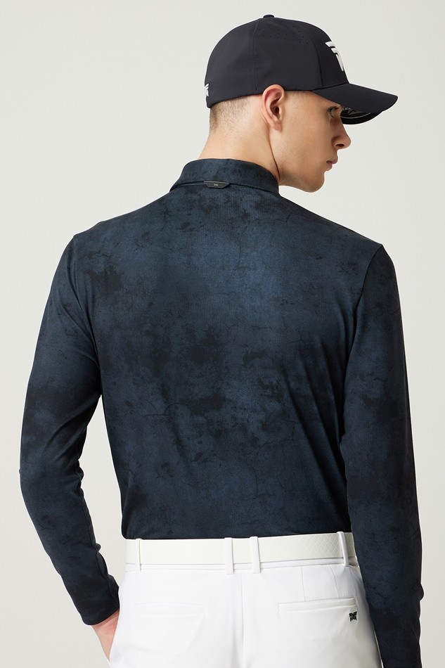 PATTERN COLLAR LONG-SLEEVE