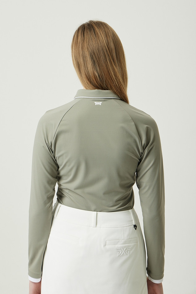 WOMEN ESSENTIAL COLLAR LONG-SLEEVE