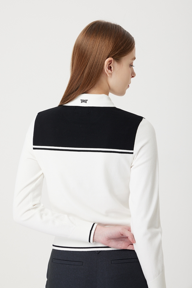 WOMEN COLOR BLOCK SWEATER